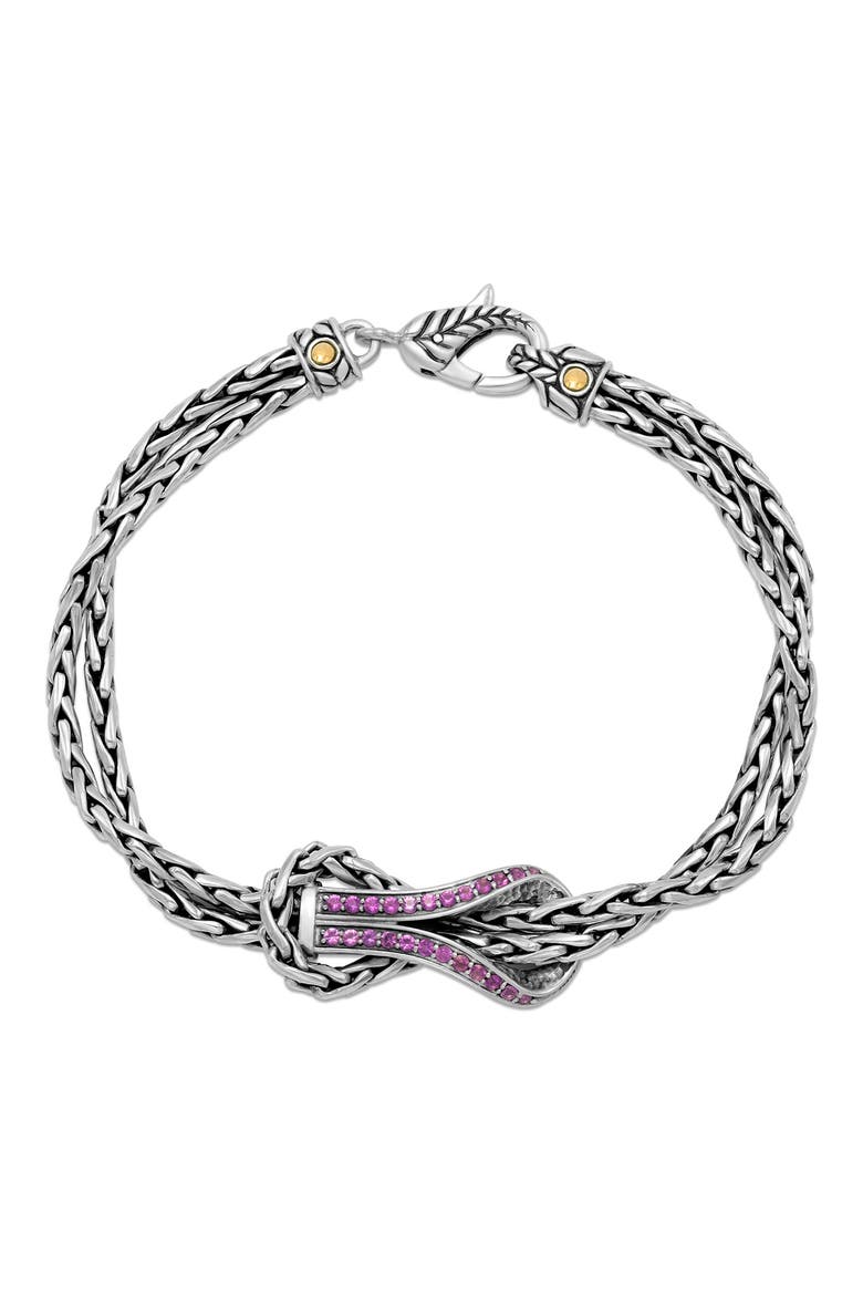 Rhodolite Buckle Bracelet, Main, color, PURPLE
