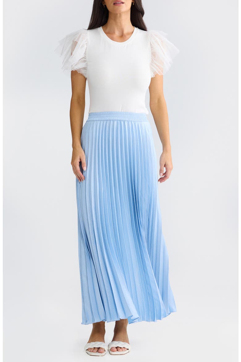 Alias Pleat Maxi Skirt, Alternate, color, BLUE