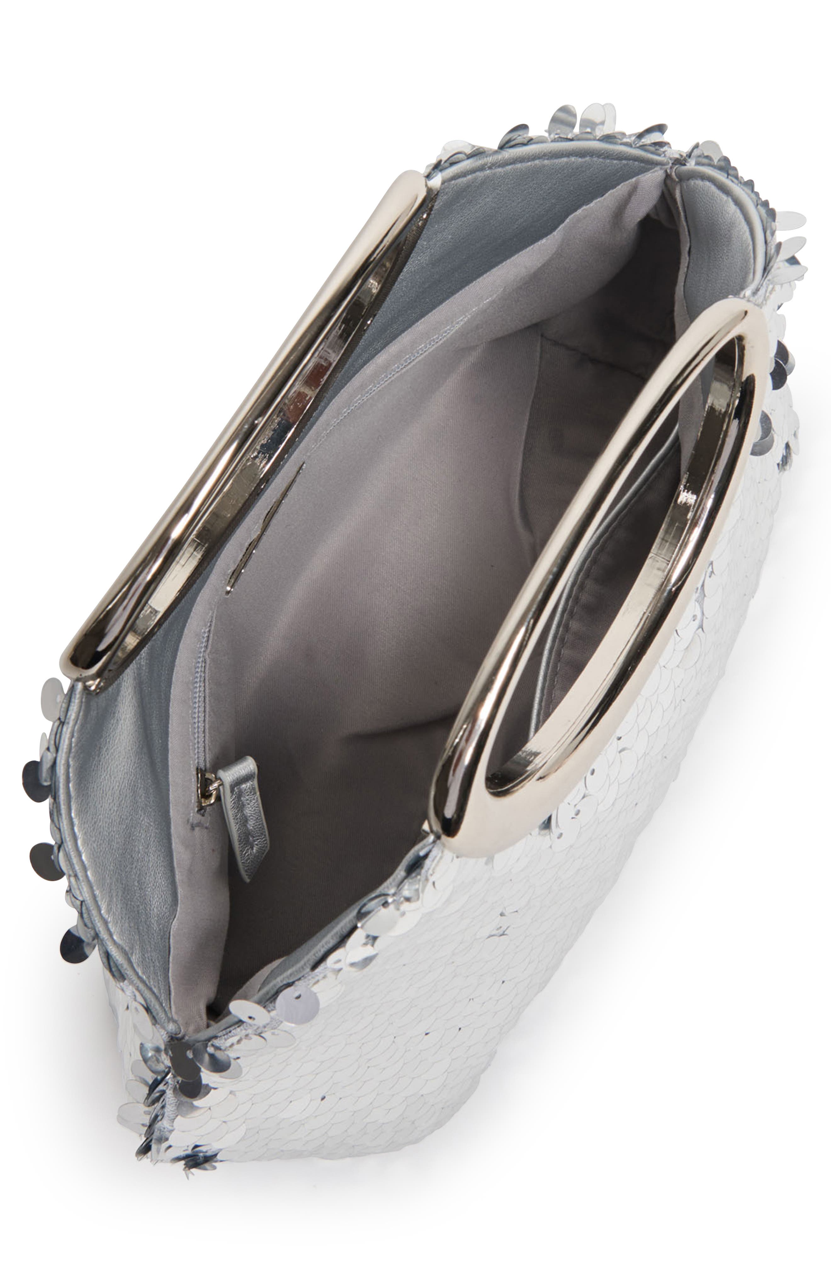 Dolce Vita Alina Sequin Paillette Handbag, Alternate, color, Silver