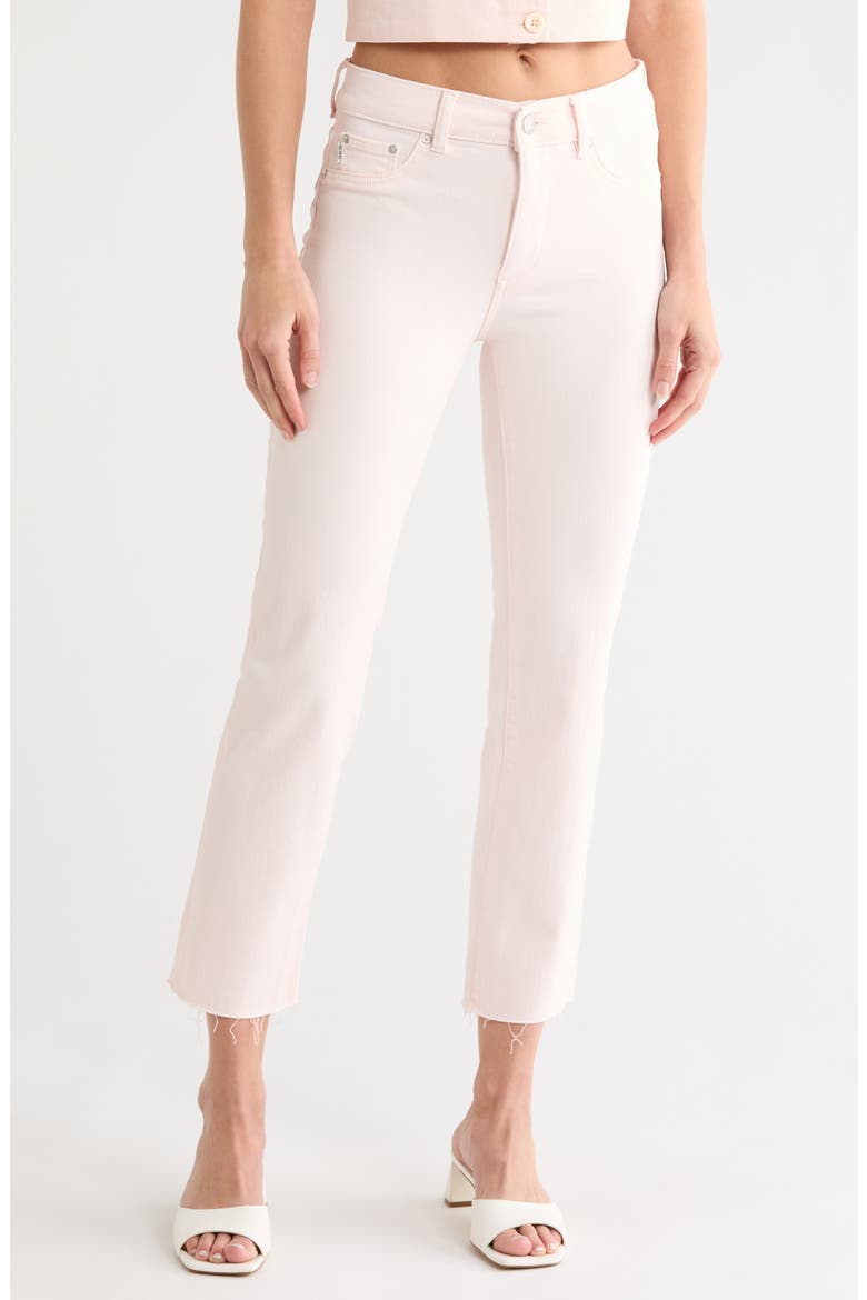 Mara Raw Hem Ankle Straight Leg Jeans, Main, color, PRIMROSE PINK