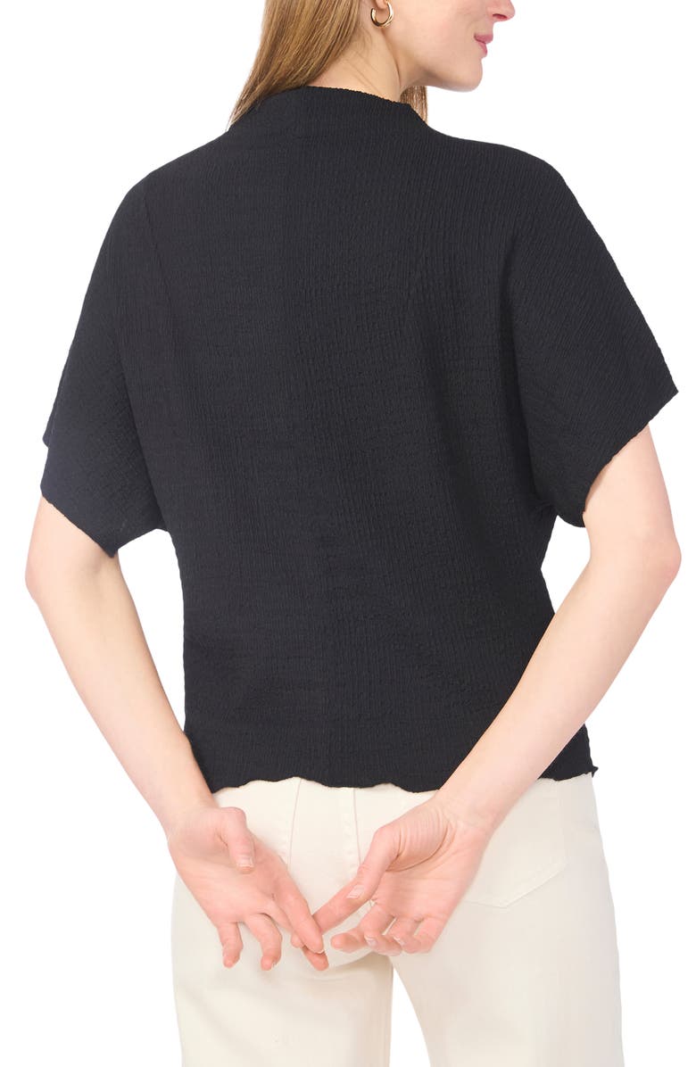 Vince Camuto Dolman Drape Sweater, Alternate, color, Rich Black