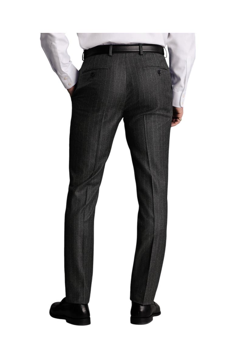 Charles Tyrwhitt Slim Fit Italian Flannel Suit Pants, Alternate, color, Charcoal Grey
