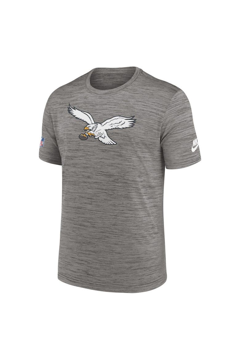 Men's Nike Heather Charcoal Philadelphia Eagles Sideline Alternate Logo Performance T-Shirt, Alternate, color, Heather Charcoal