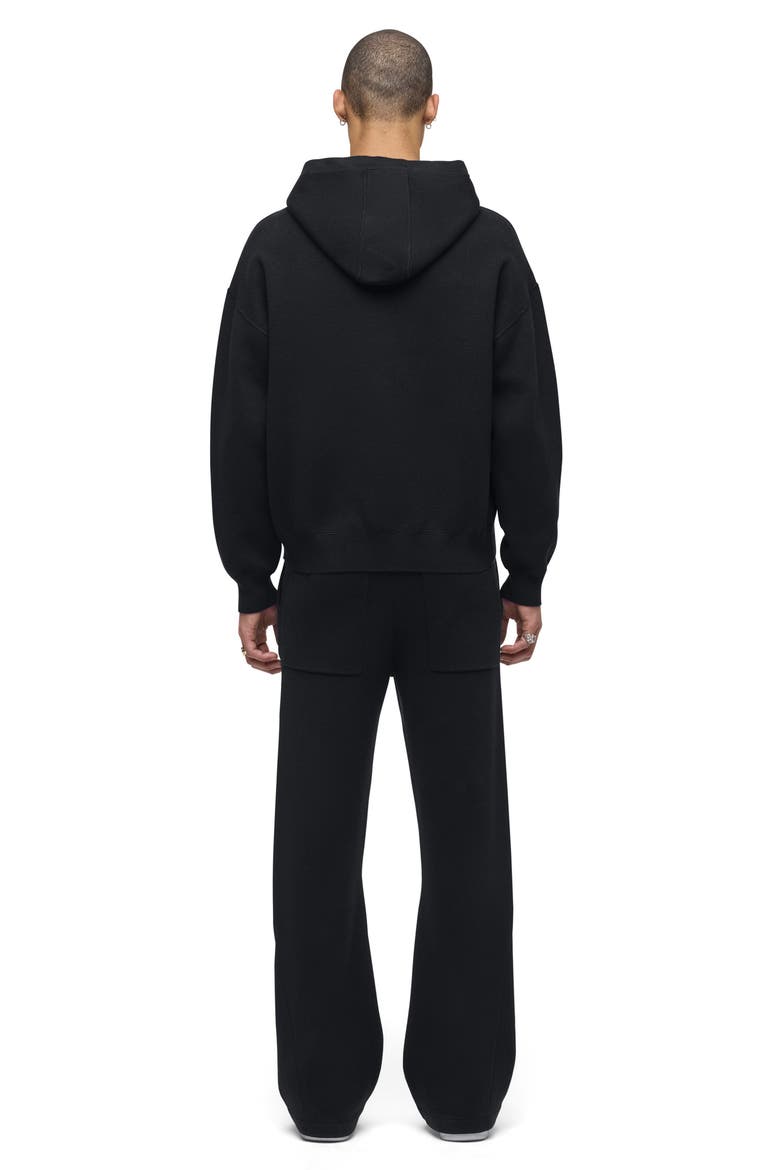 Cotton & Cashmere Double Knit Kick Flare Pants, Alternate, color, PITCH BLACK