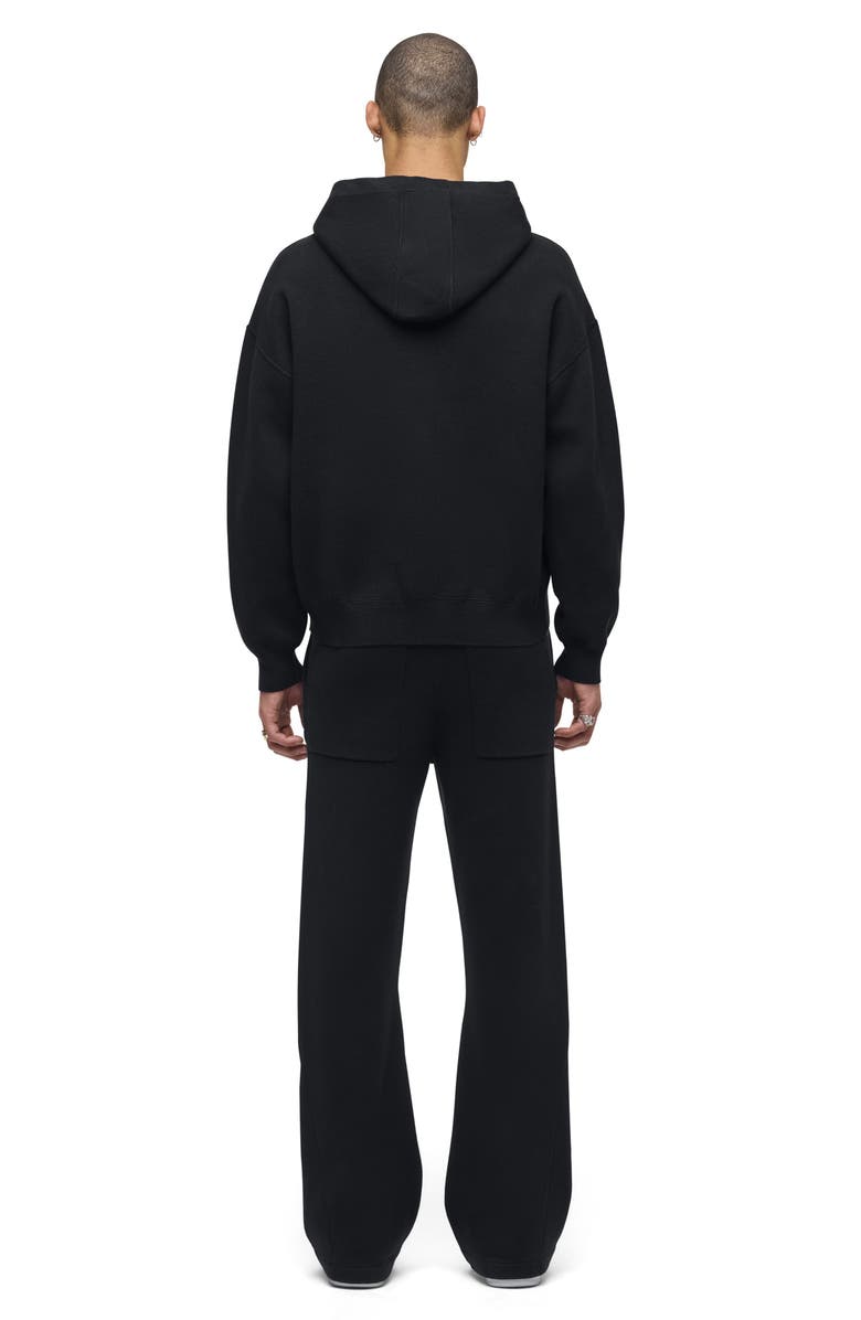 Hudson Jeans Cotton & Cashmere Double Knit Kick Flare Pants, Alternate, color, Pitch Black