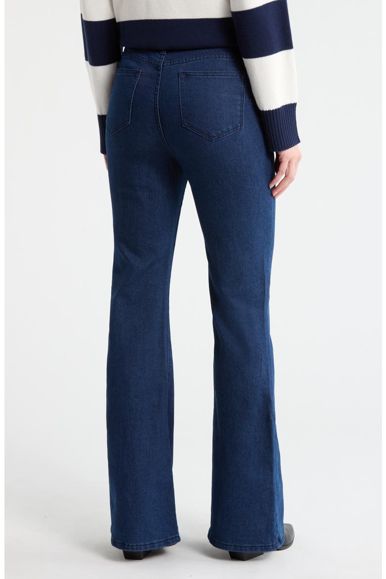 Pintuck Bootcut Jeans, Alternate, color, DARK WASH