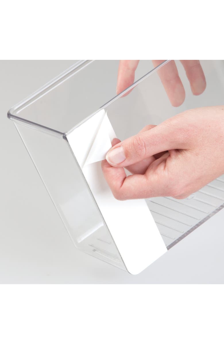 iDesign Adhesive Organizer Bin for Kitchen - Set of 4 - Clear, Alternate, color, Clear