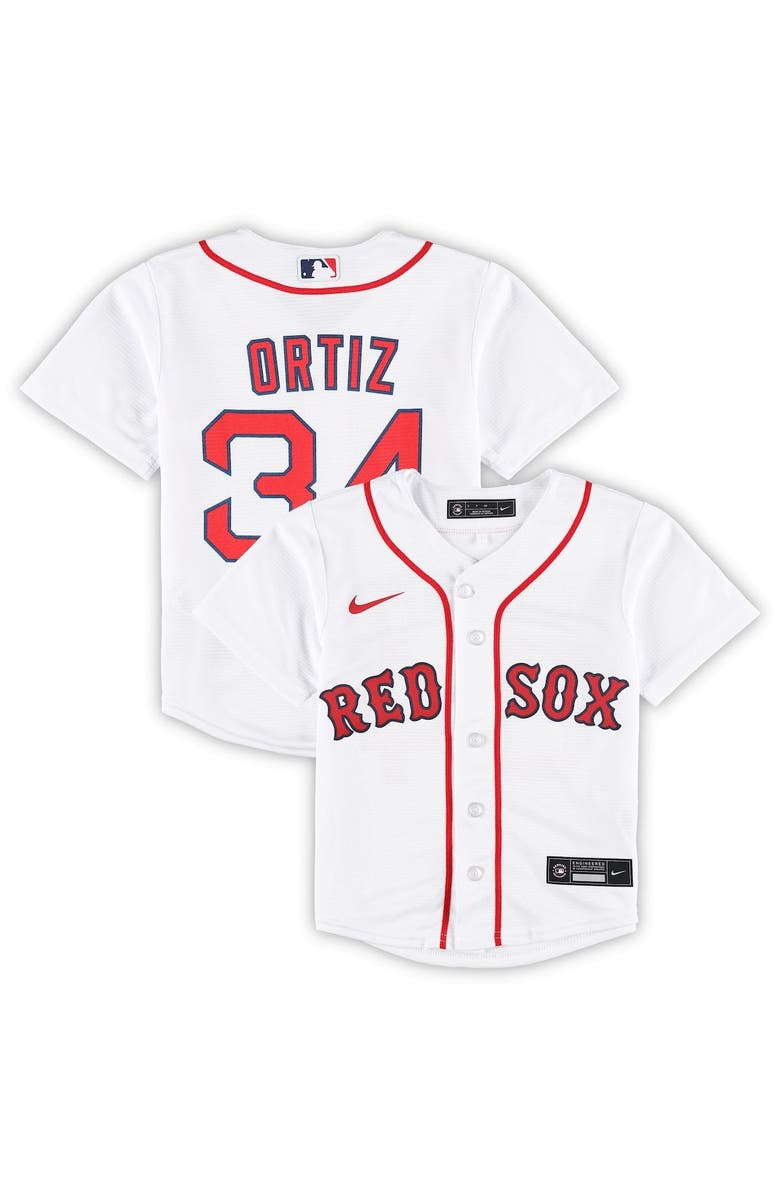 Outerstuff Toddler David Ortiz White Boston Red Sox 2022 Hall of Fame Replica Player Jersey, Main, color, 