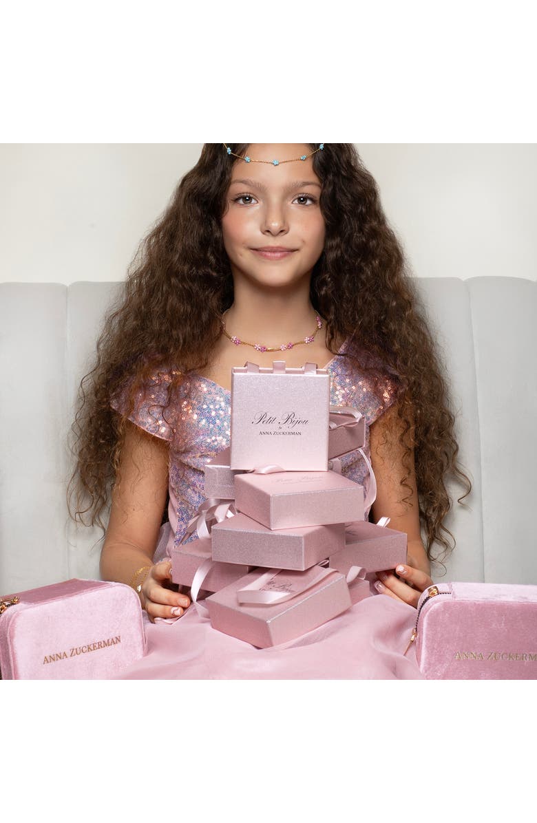 Anna Zuckerman Petit Daisy  Bracelet, Alternate, color, Black/Yellow Gold