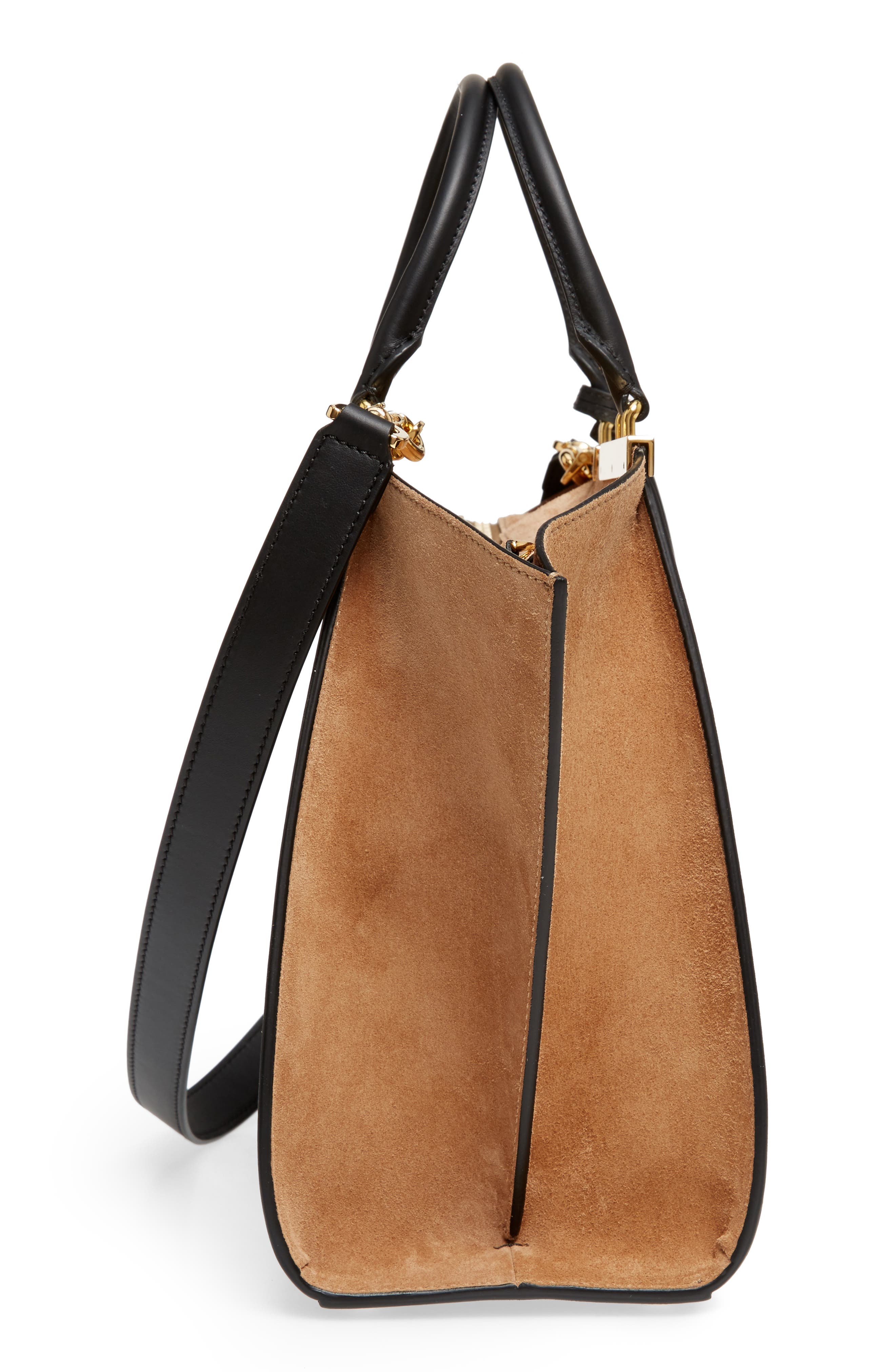 Fendi 3Jours Leather & Suede Shopper, Alternate, color, 