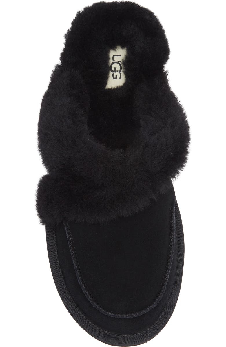UGG<sup>®</sup> Loria Genuine Shearling Lined Slipper, Alternate, color, Black
