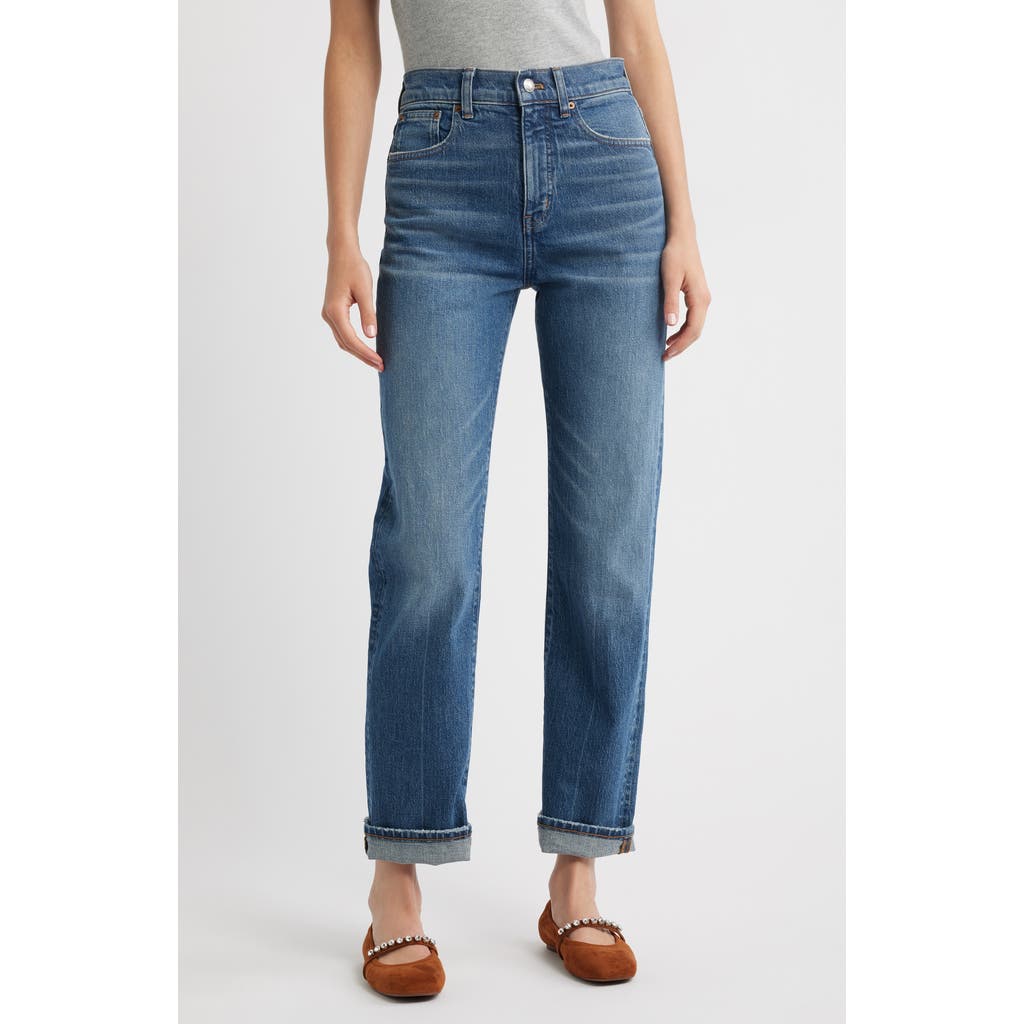 Madewell The '90s High Waist Straight Leg Jeans In Blue
