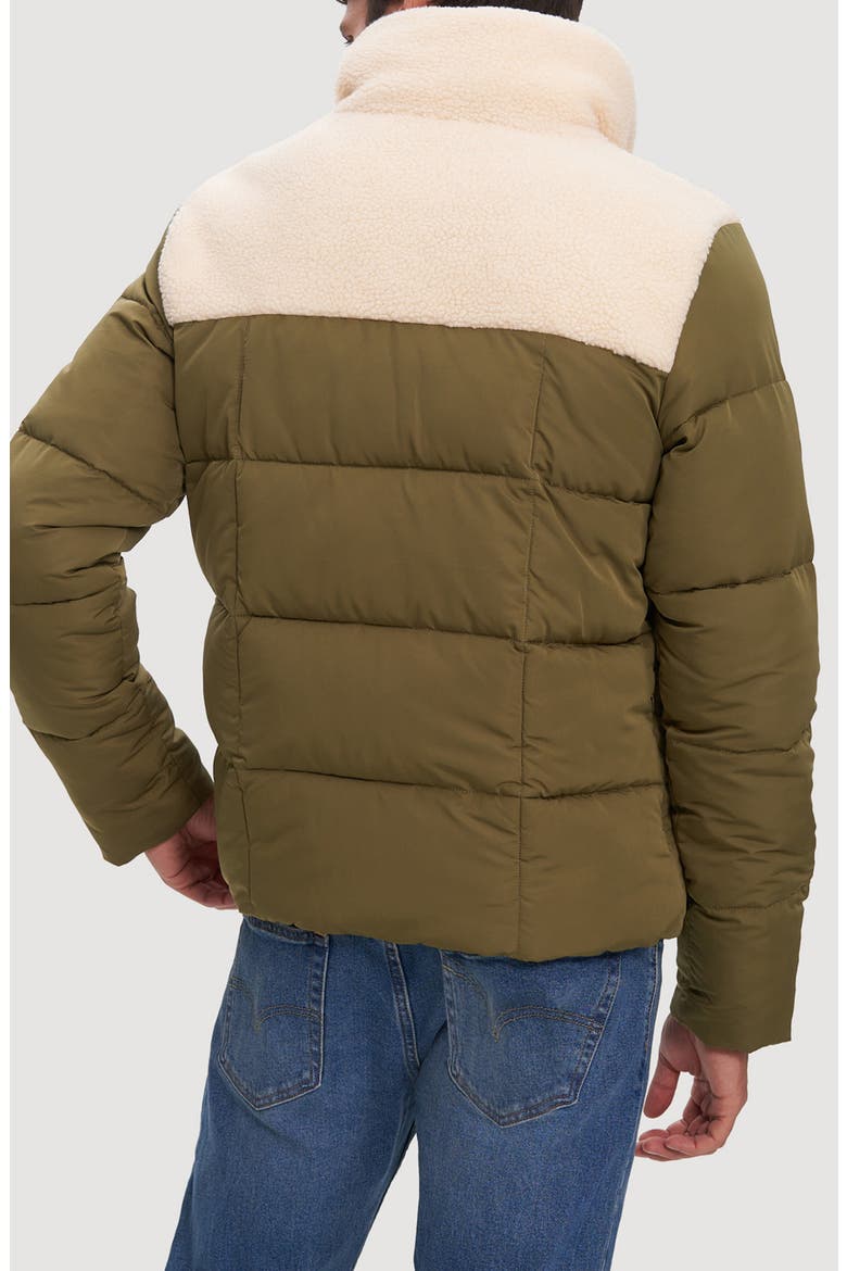 Barry Faux Shearling Puffer Jacket, Alternate, color, MOSS