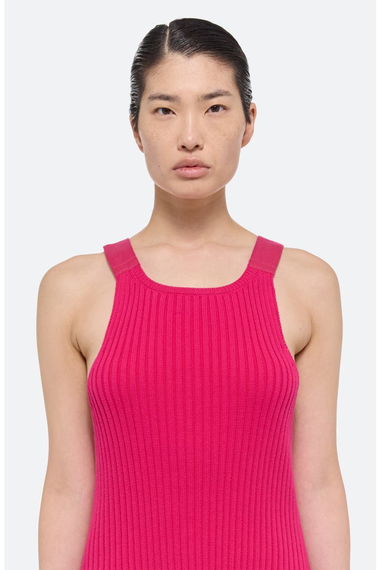 Rib Organic Cotton Tank, Alternate, color, FUSCHIA