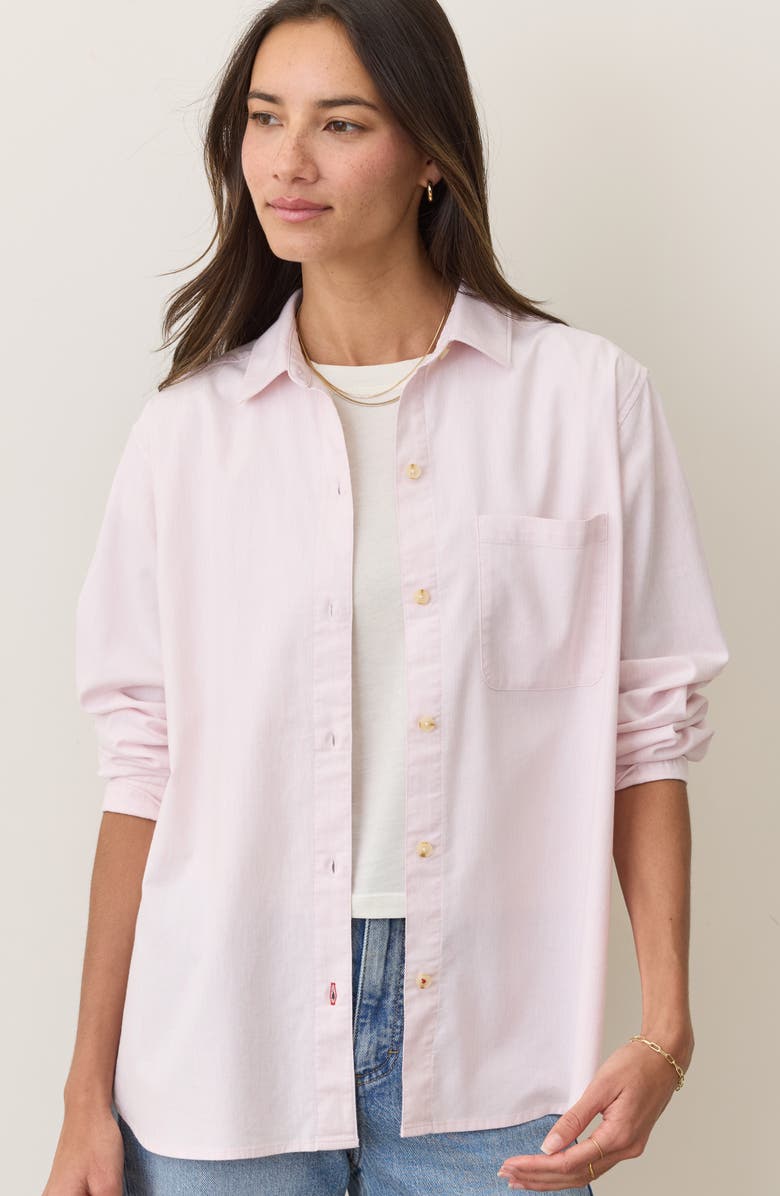 Marine Layer Jane California Relaxed Button-Up Shirt, Alternate, color, Lilas
