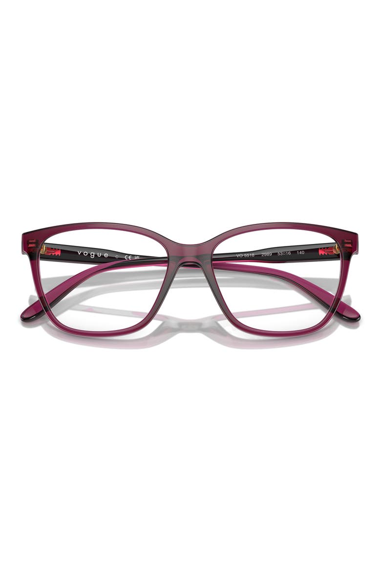 51mm Pillow Optical Glasses, Alternate, color, DARK RED