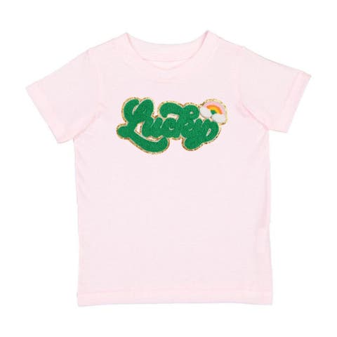 Lucky Rainbow Patch St. Patrick's Day Short Sleeve T-Shirt