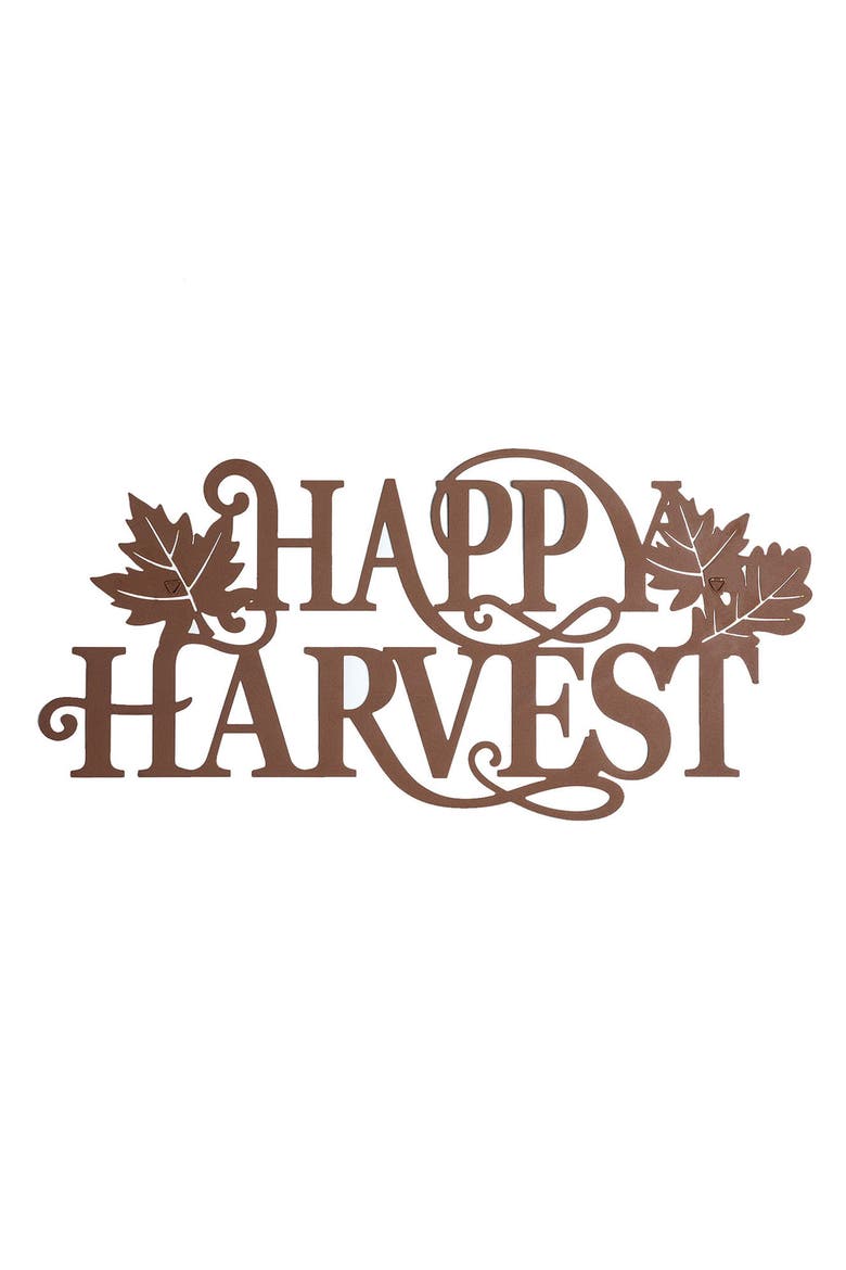 Metal HAPPY THANKSGIVING HAPPY FALL Wall Decor, Alternate, color, Brown