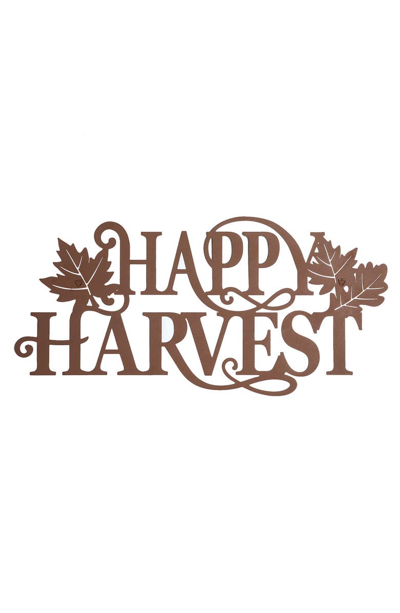 Glitzhome Metal HAPPY THANKSGIVING HAPPY FALL Wall Decor, Alternate, color, Brown