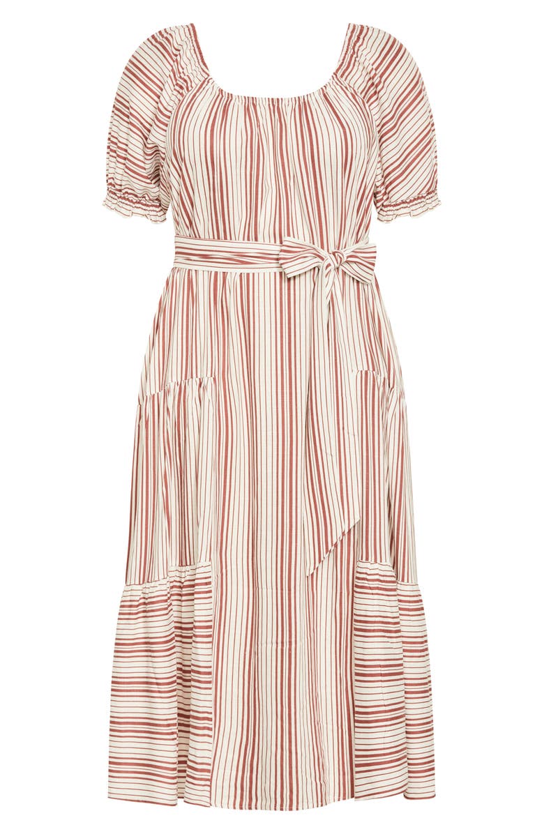 City Chic Jemima Stripe Maxi Dress, Alternate, color, 