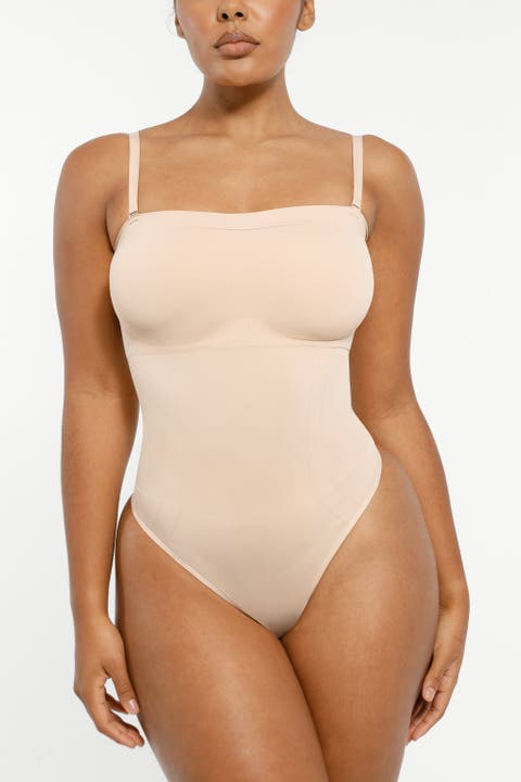 Skin Flow Strapless Sculpt Thong Bodysuit