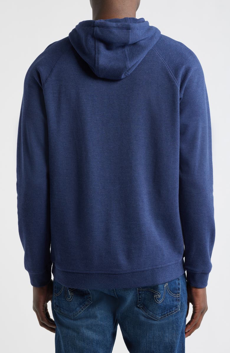 Peter Millar Crown Comfort Cotton Blend Piqué Hoodie, Alternate, color, Navy