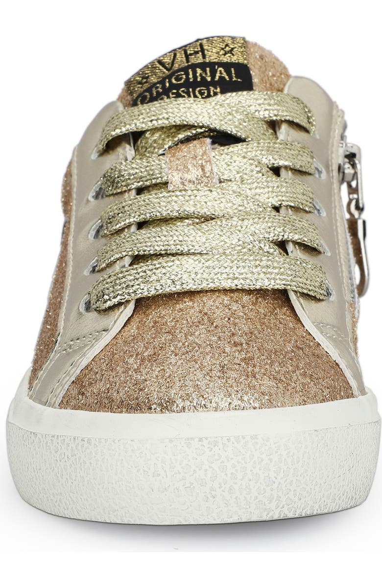 Vintage Havana Kids' Adalene Low Top Glitter Sneaker, Alternate, color, Rose Gold Glitter Multi