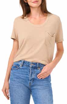 1.STATE Linen Blend Slub Pocket T-Shirt