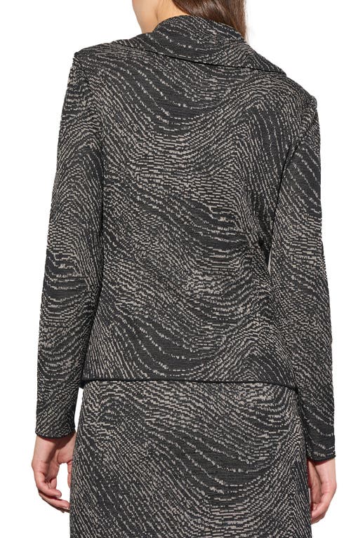 Ming Wang Heritage Fit Double Breasted Knit Blazer In Gray