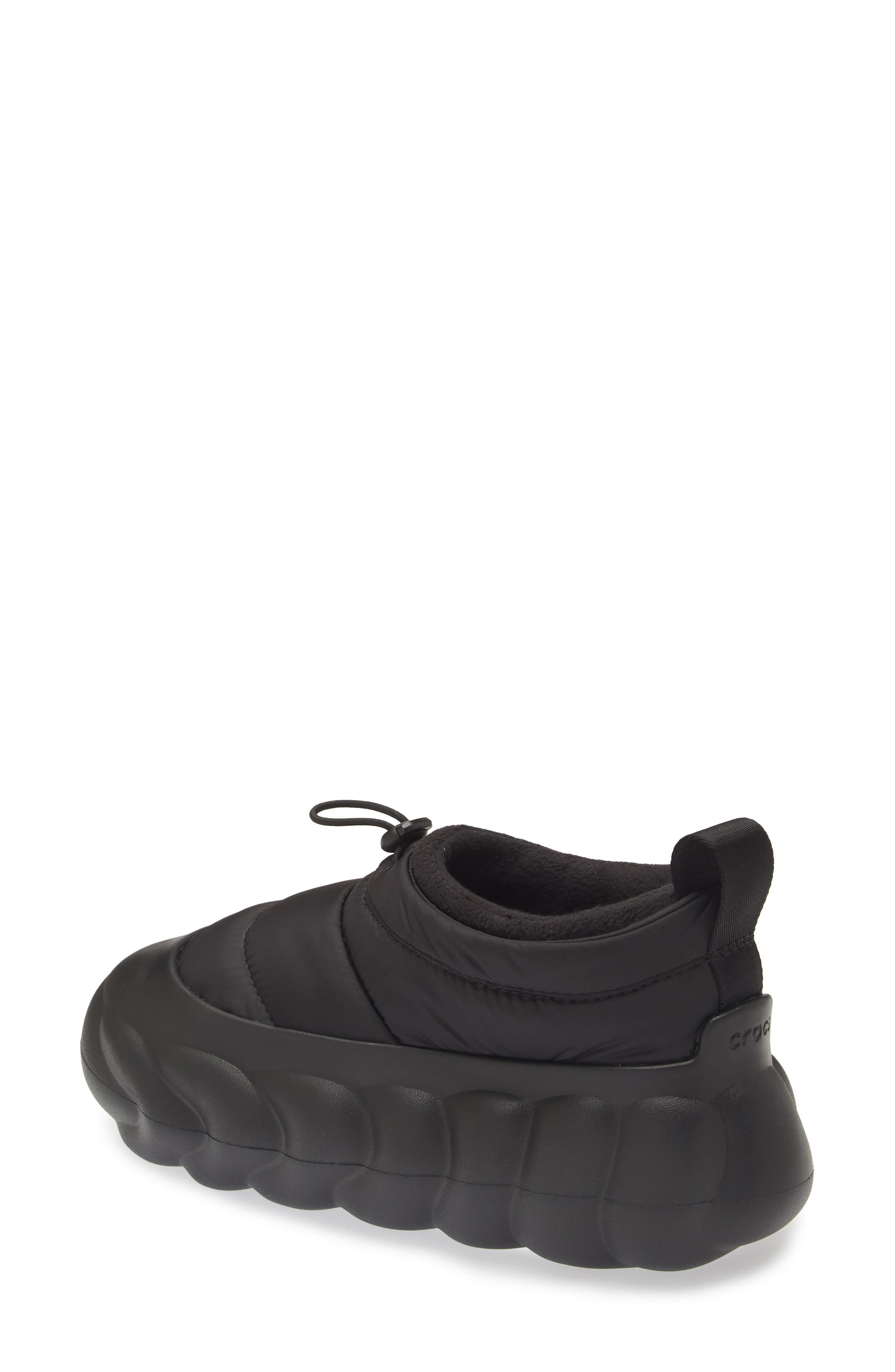 CROCS Overpuff Shorty Clog, Alternate, color, Black/ Black