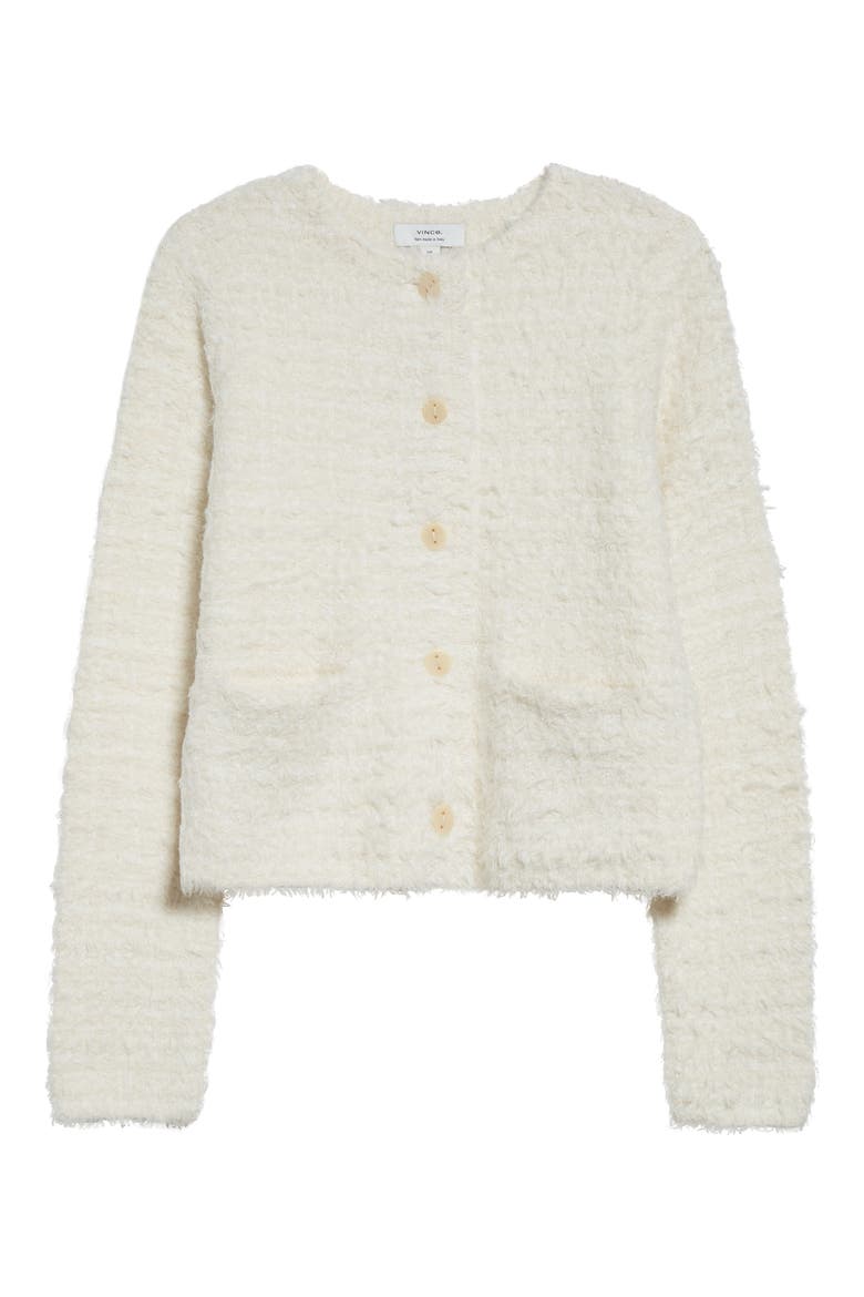 Eyelash Knit Cardigan, Alternate, color, OFF WHITE COMBO