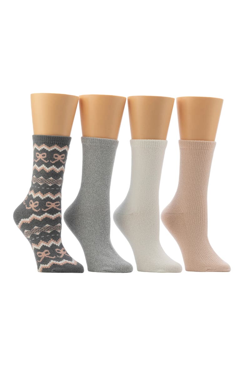 Assorted 4-Pack Boot Crew Socks, Alternate, color, QUIET SHADE