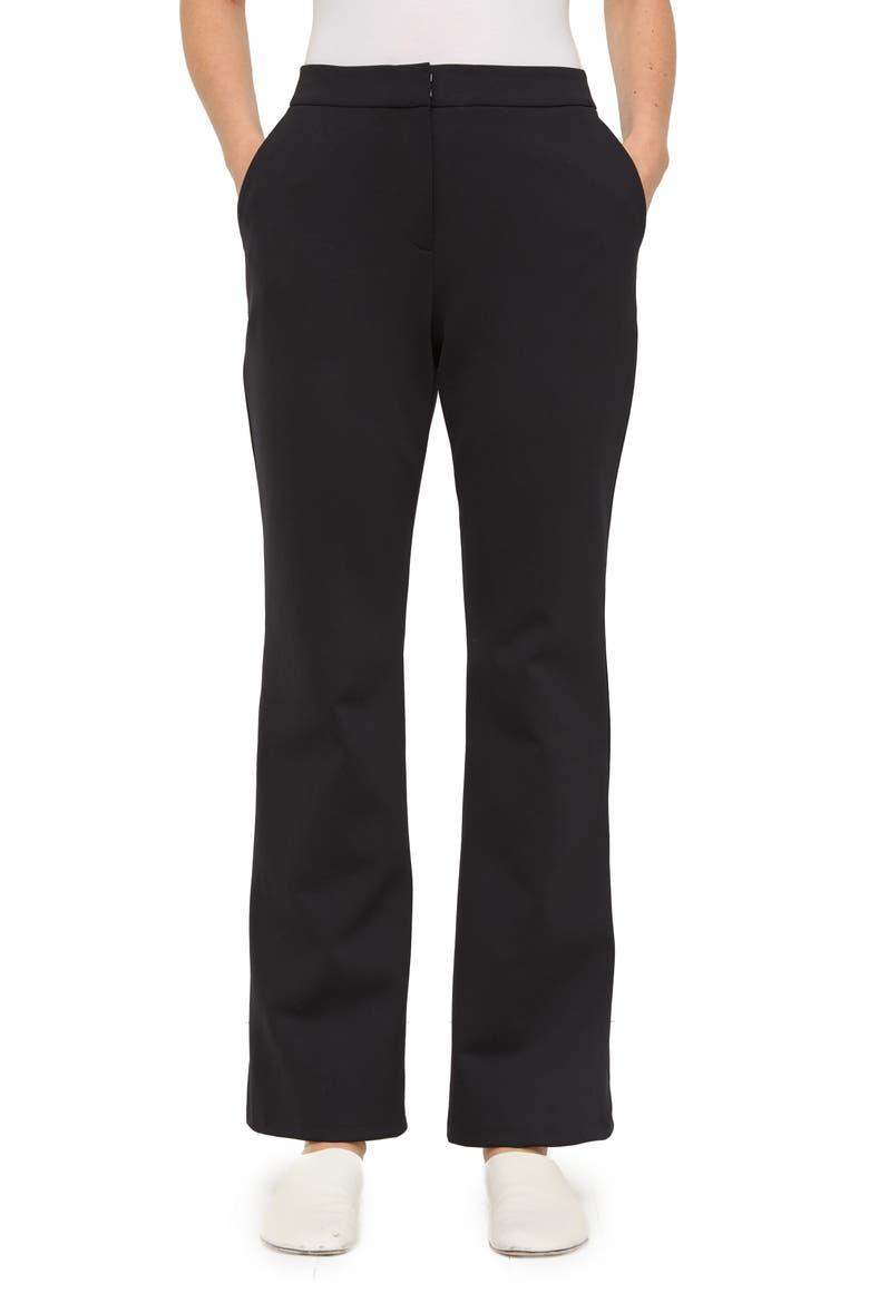 Gates Scuba Knit Flare Leg Pants, Main, color, BLACK