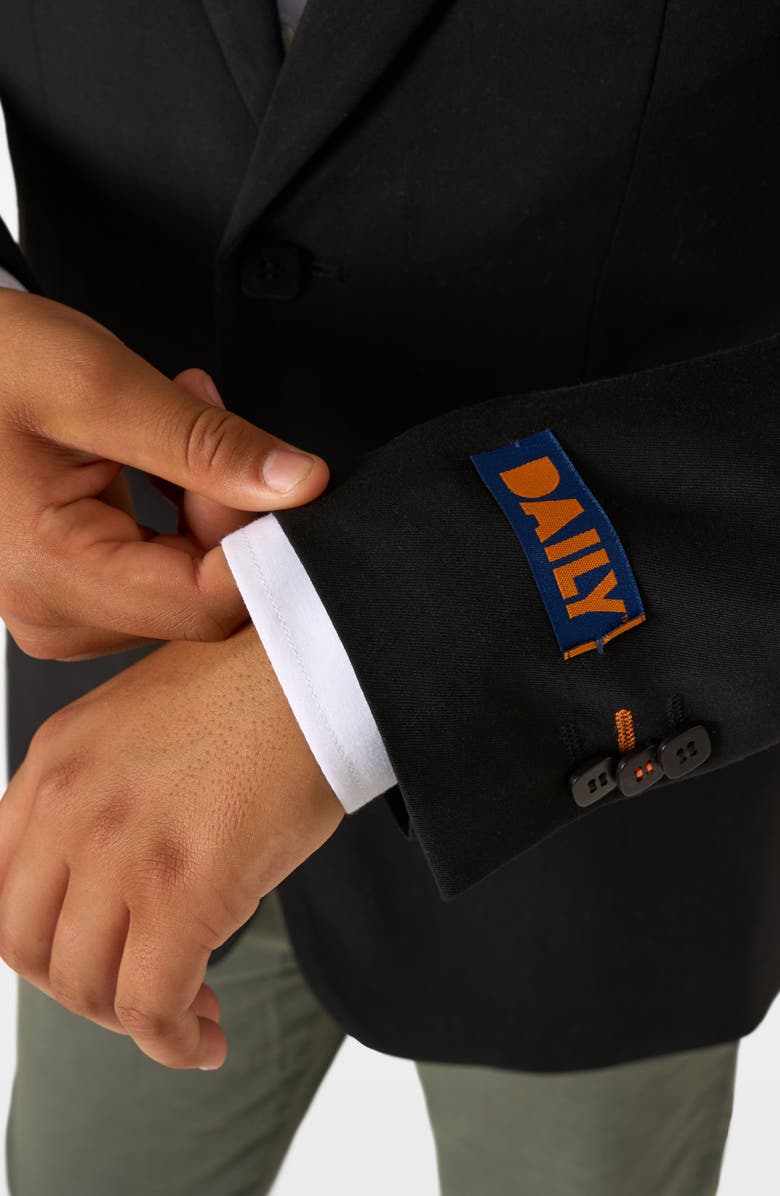 OppoSuits x Minecraft Kids' Daily Slim Fit Black Stretch Sport Coat, Alternate, color, Black