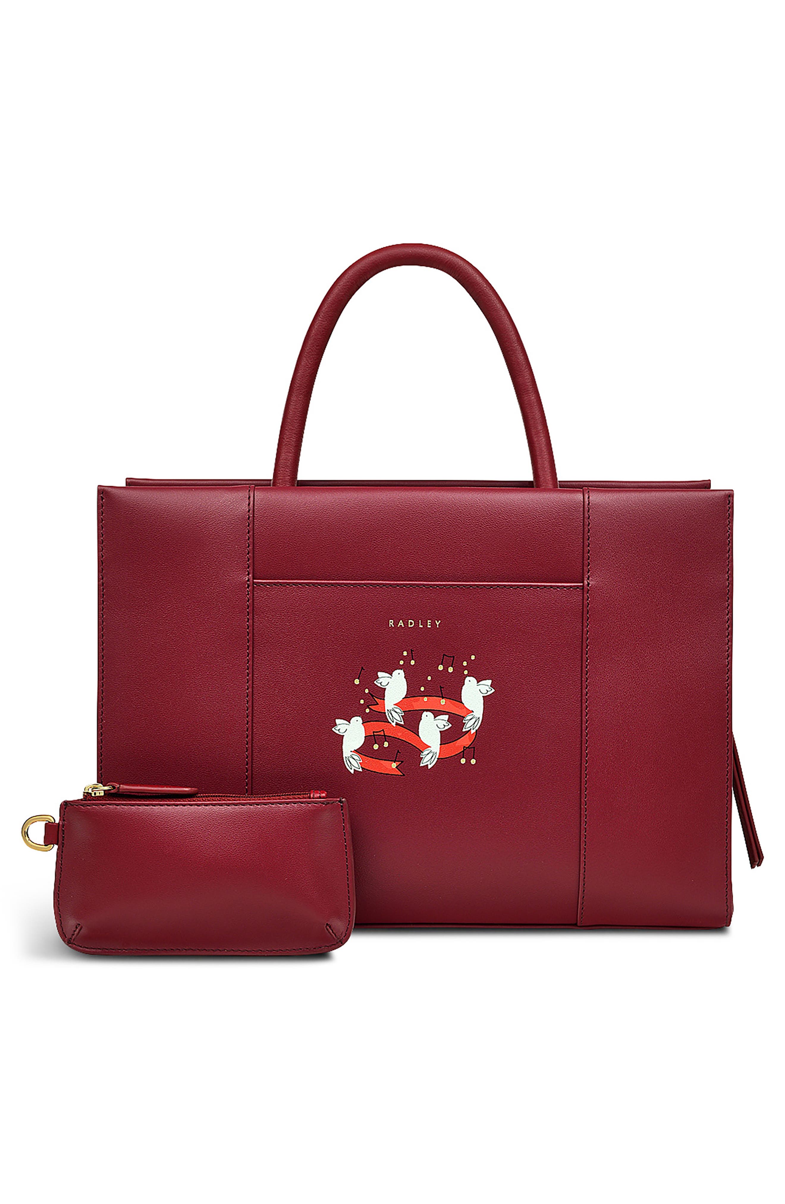 Radley 12 Days Of Christmas Medium Zip Crossbody Bag, Alternate, color, Cranberry