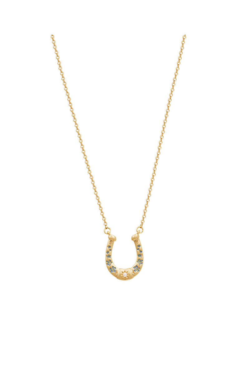 Fable England Lucky in Love Necklace, Main, color, Gold