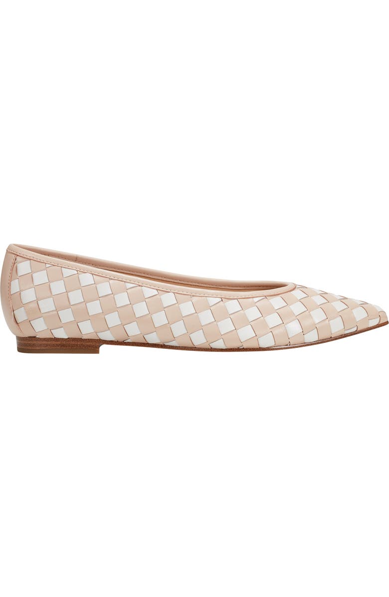 Marc Fisher LTD Damaria Pointed Toe Flat, Alternate, color, Beige/ White