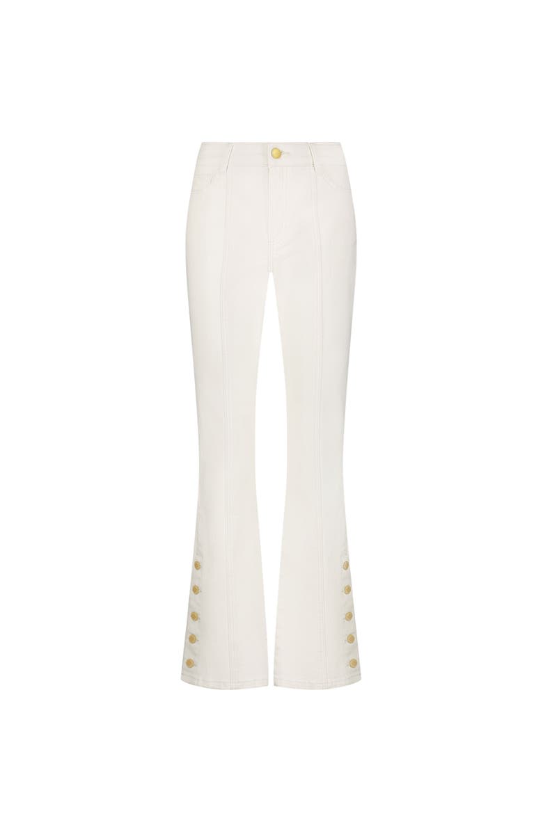 The Noli Shop Veronica Button Jean, Alternate, color, Ivory