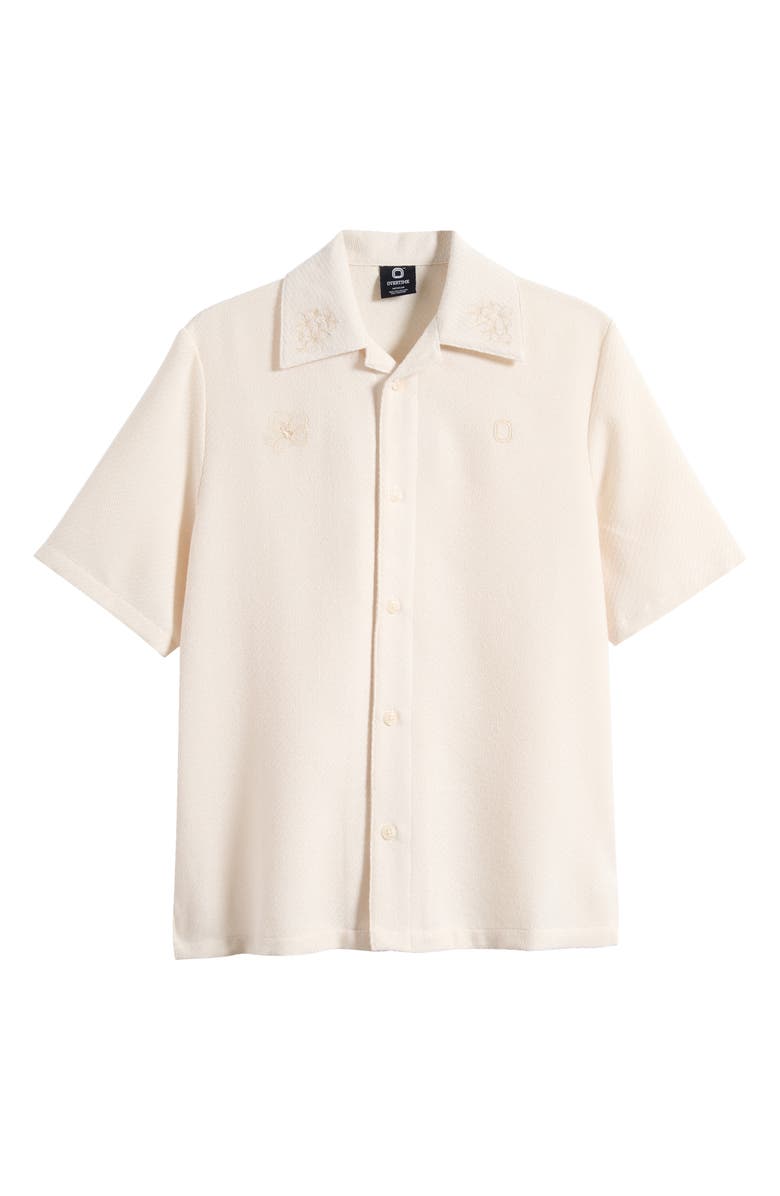OVERTIME Daybreak Embroidered Camp Shirt, Main, color, Cream