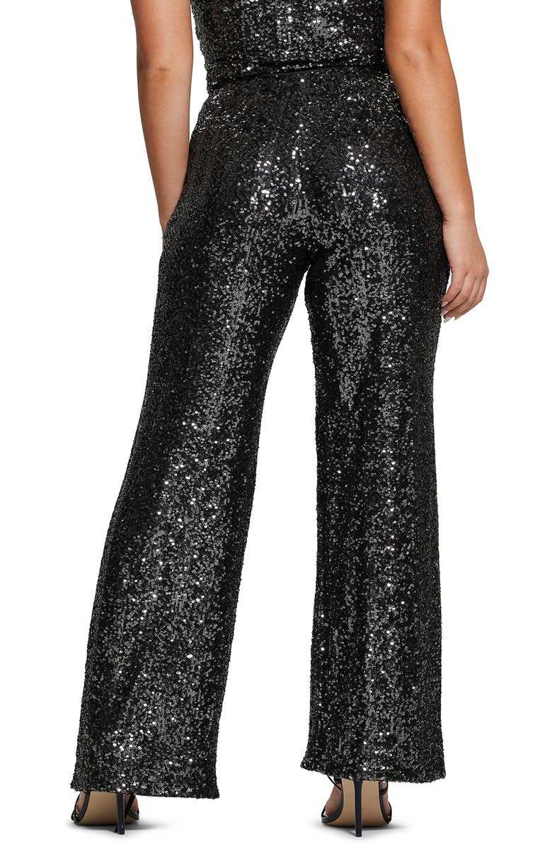 GUESS Sereh Sequin High Waist Pants, Alternate, color, 