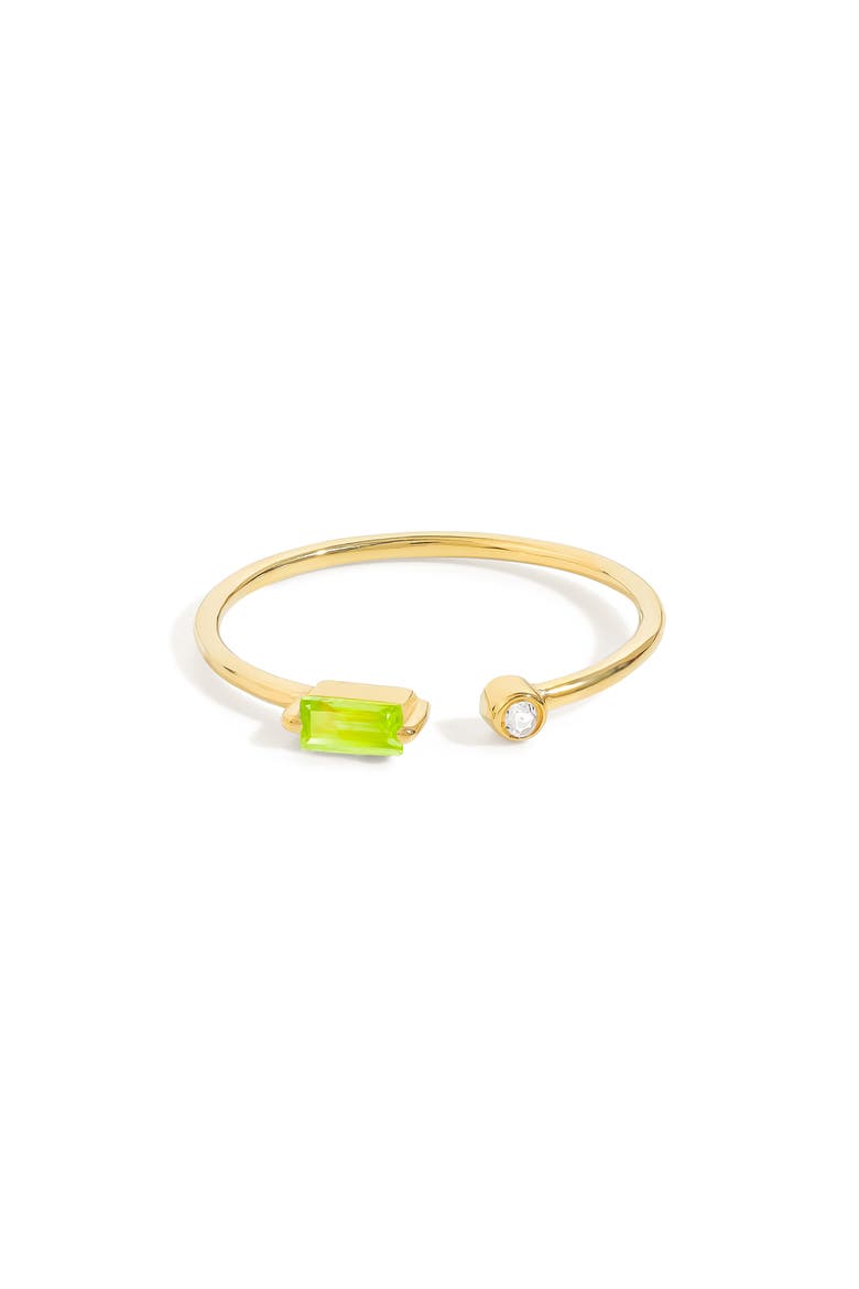 Double Stone Open Band Ring, Alternate, color, LIGHT GREEN