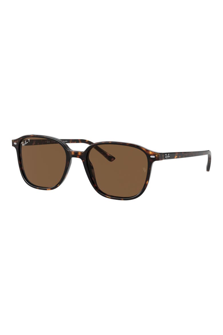 53mm Polarized Square Sunglasses, Alternate, color, HAVANA/ BROWN