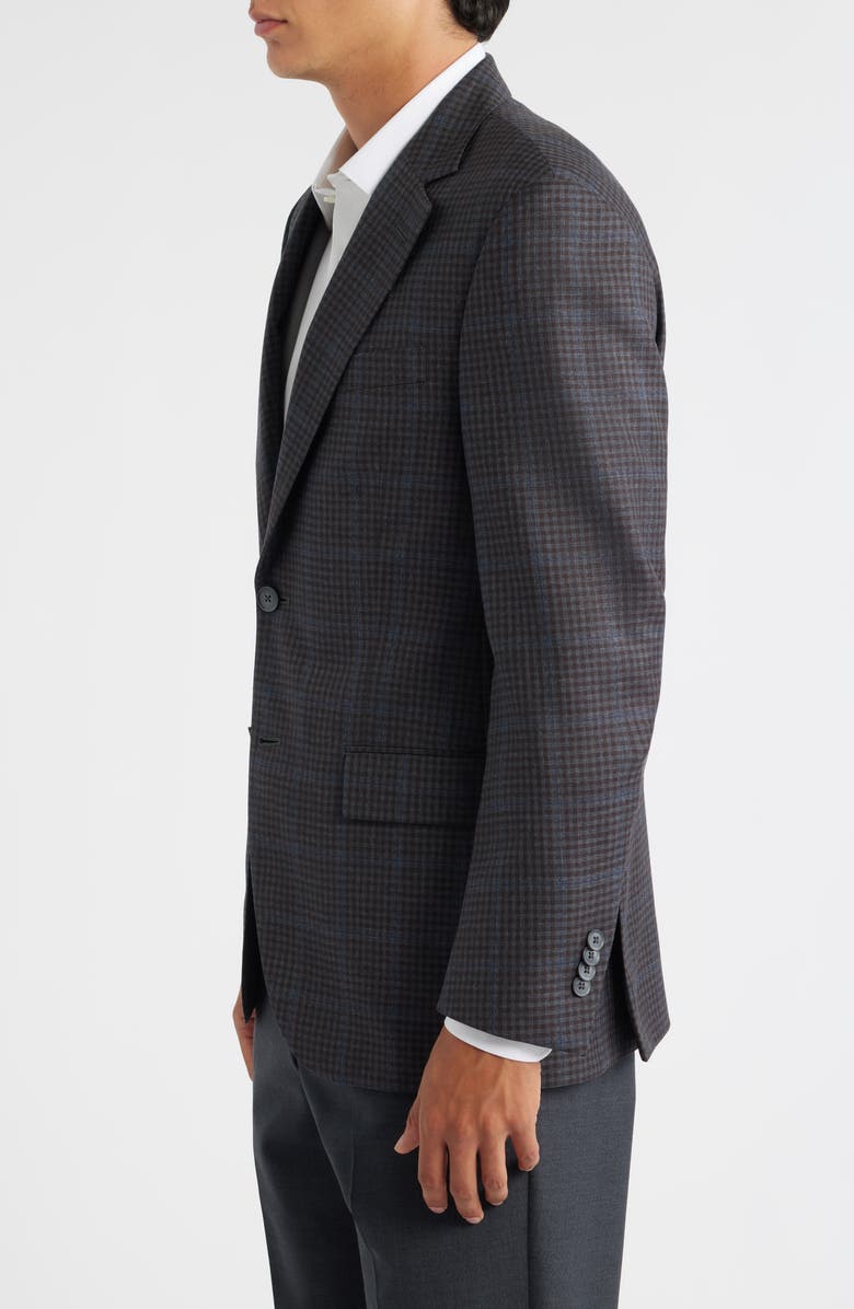 Peter Millar Flynn Classic Fit Brown Check Wool Sport Coat, Alternate, color, Brown