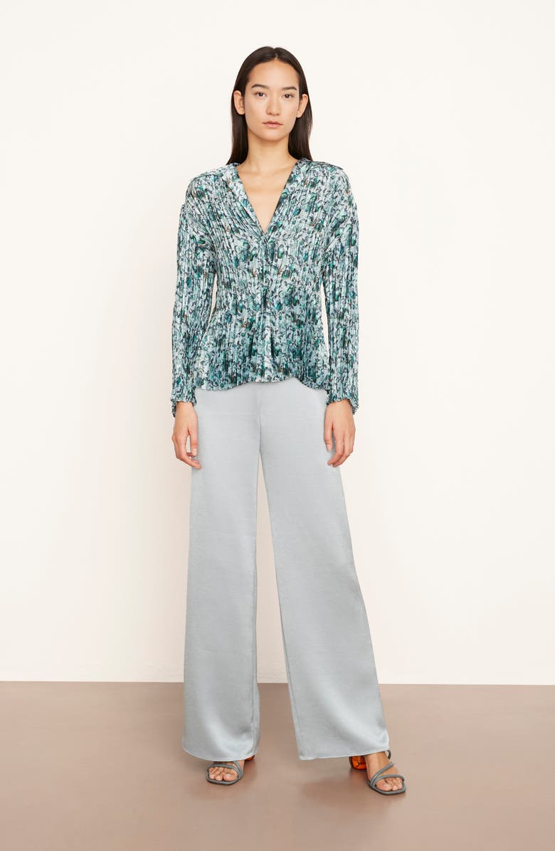 Vince Berry Blooms Pleated Blouse, Alternate, color,