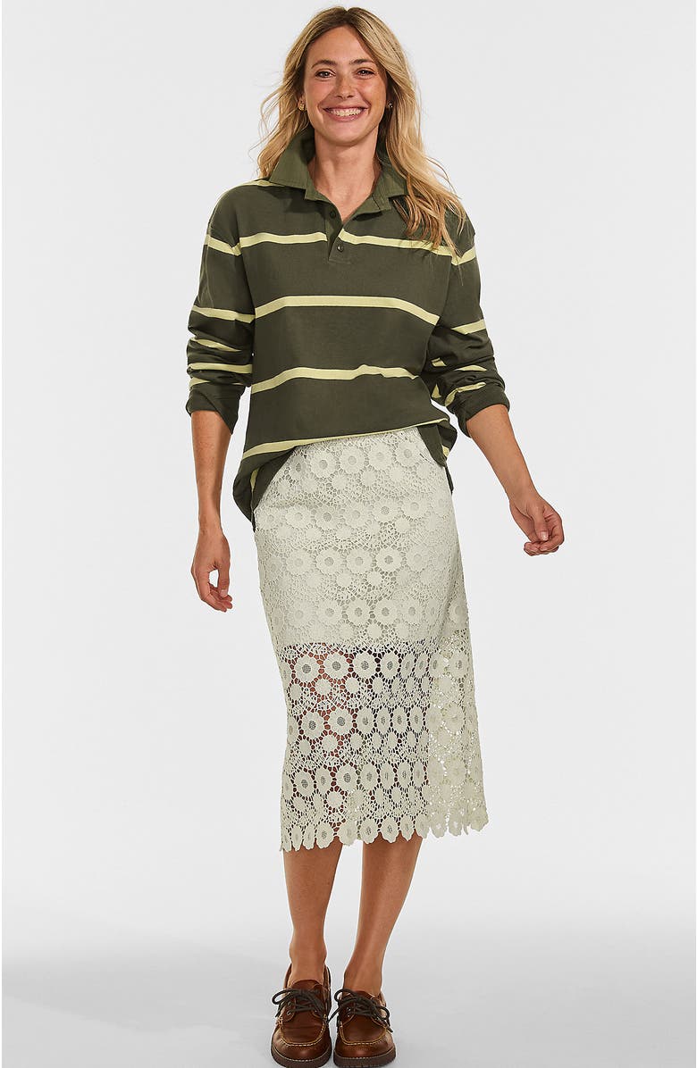 Lands' End Long Sleeve Rugged Rugby Polo, Alternate, color, 