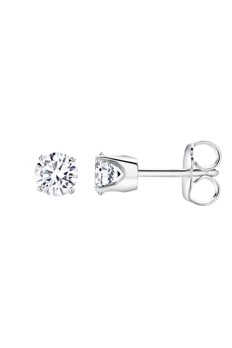 Seraph 2 Ct TW Lab Grown Round Diamond Certified Studs 14K Gold Earrings, Main, color, 14K White Gold