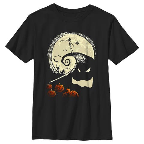Boy's The Nightmare Before Christmas Spiral Hill Scene  Graphic T-Shirt