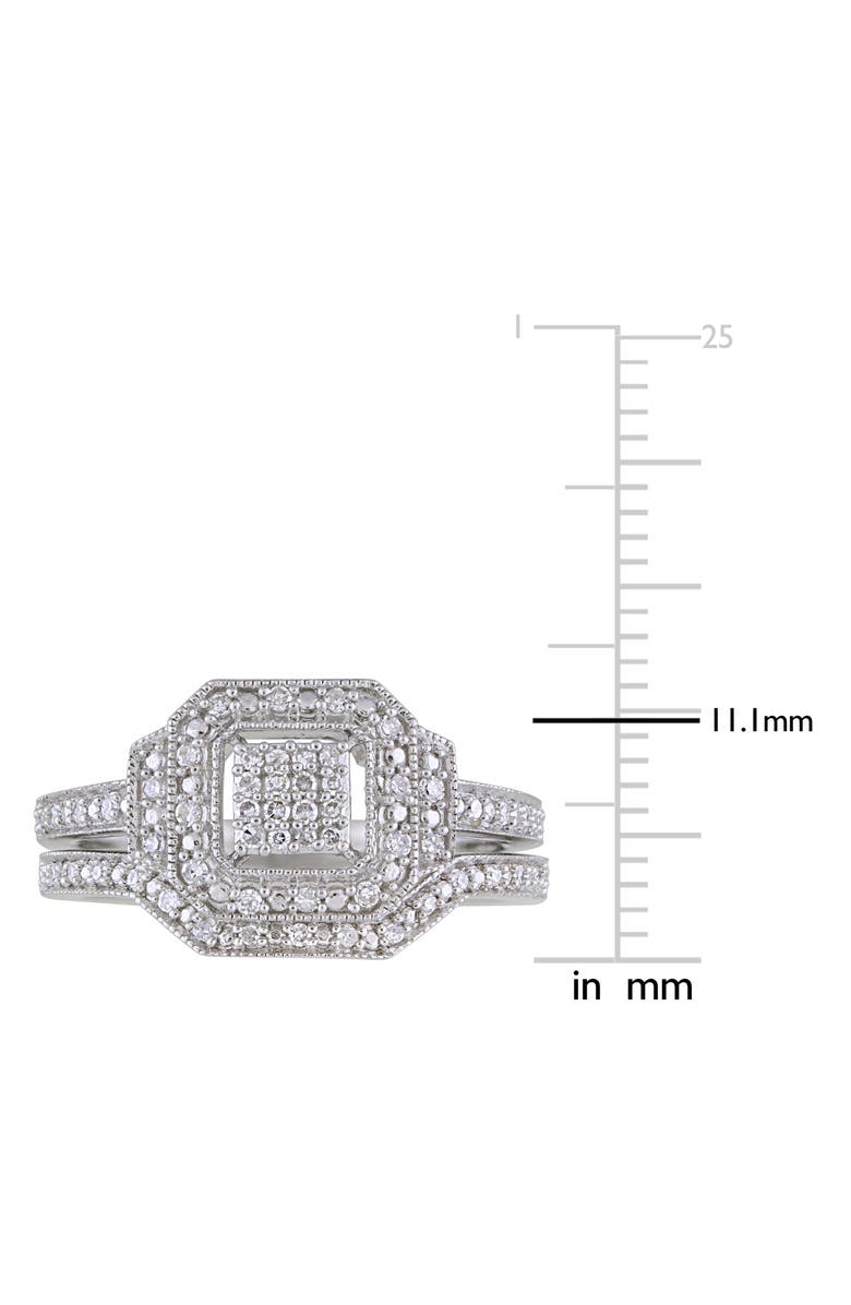 DELMAR Diamond Engagement Ring Set - 0.23 ctw, Alternate, color, White