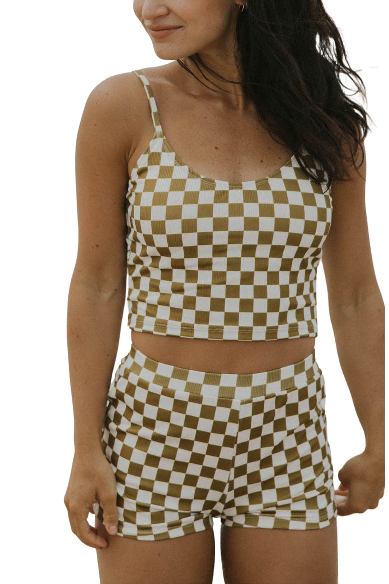 Myrtle Scoop Neck Tankini Top, Main, color, Green