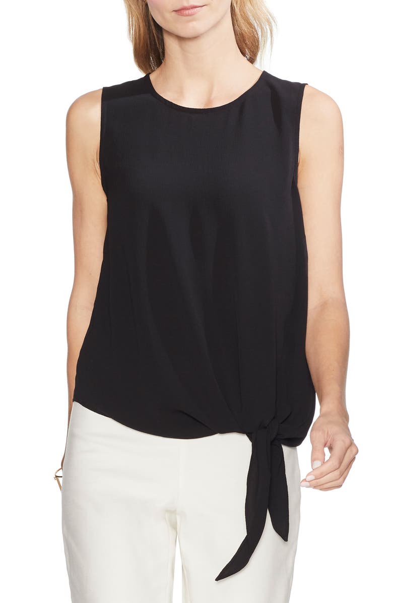 Vince Camuto Sleeveless Tie Front Blouse, Main, color, 